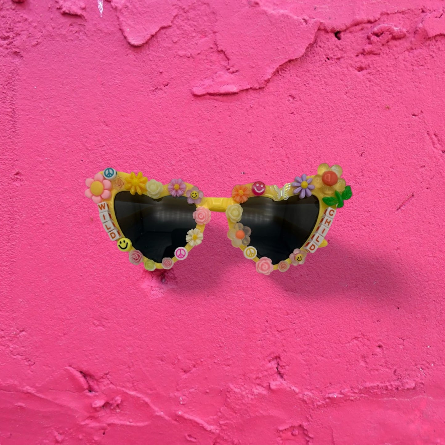 Flower Wild Child Heart Sunglasses