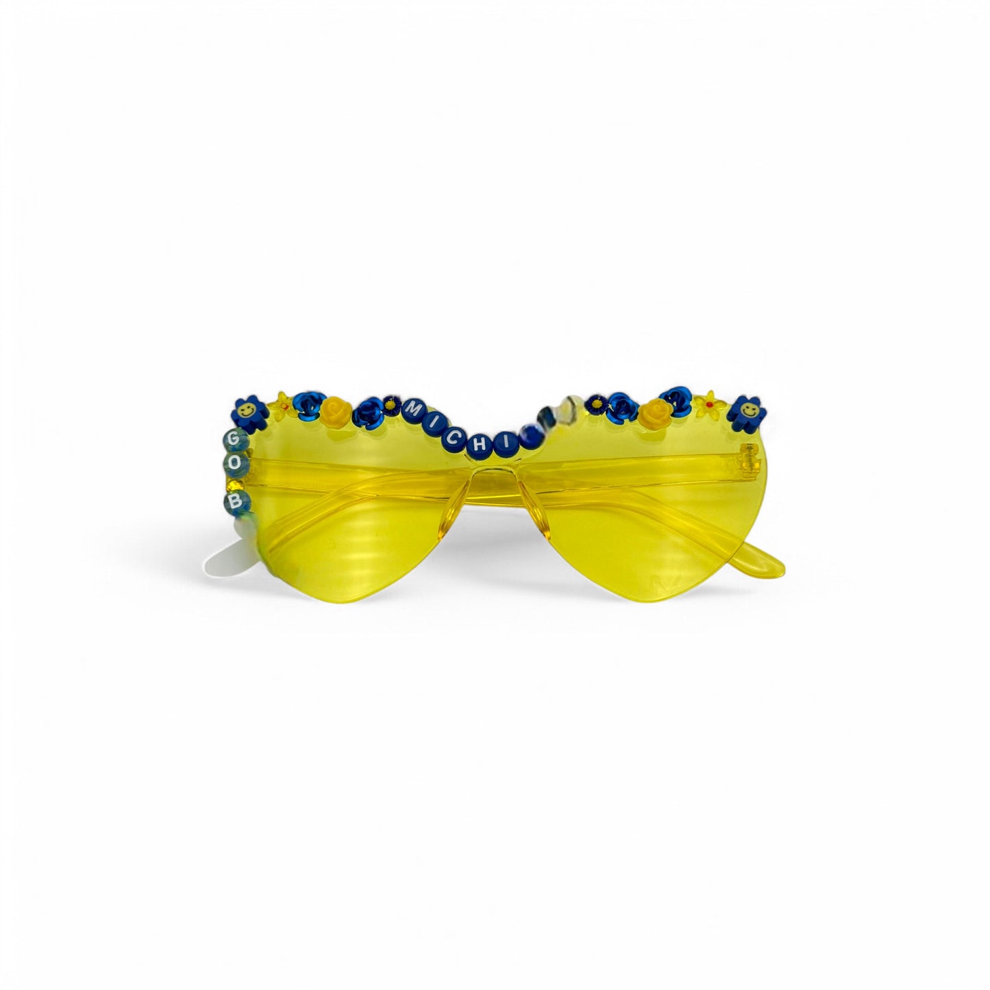 Yellow Michigan football sunglasses