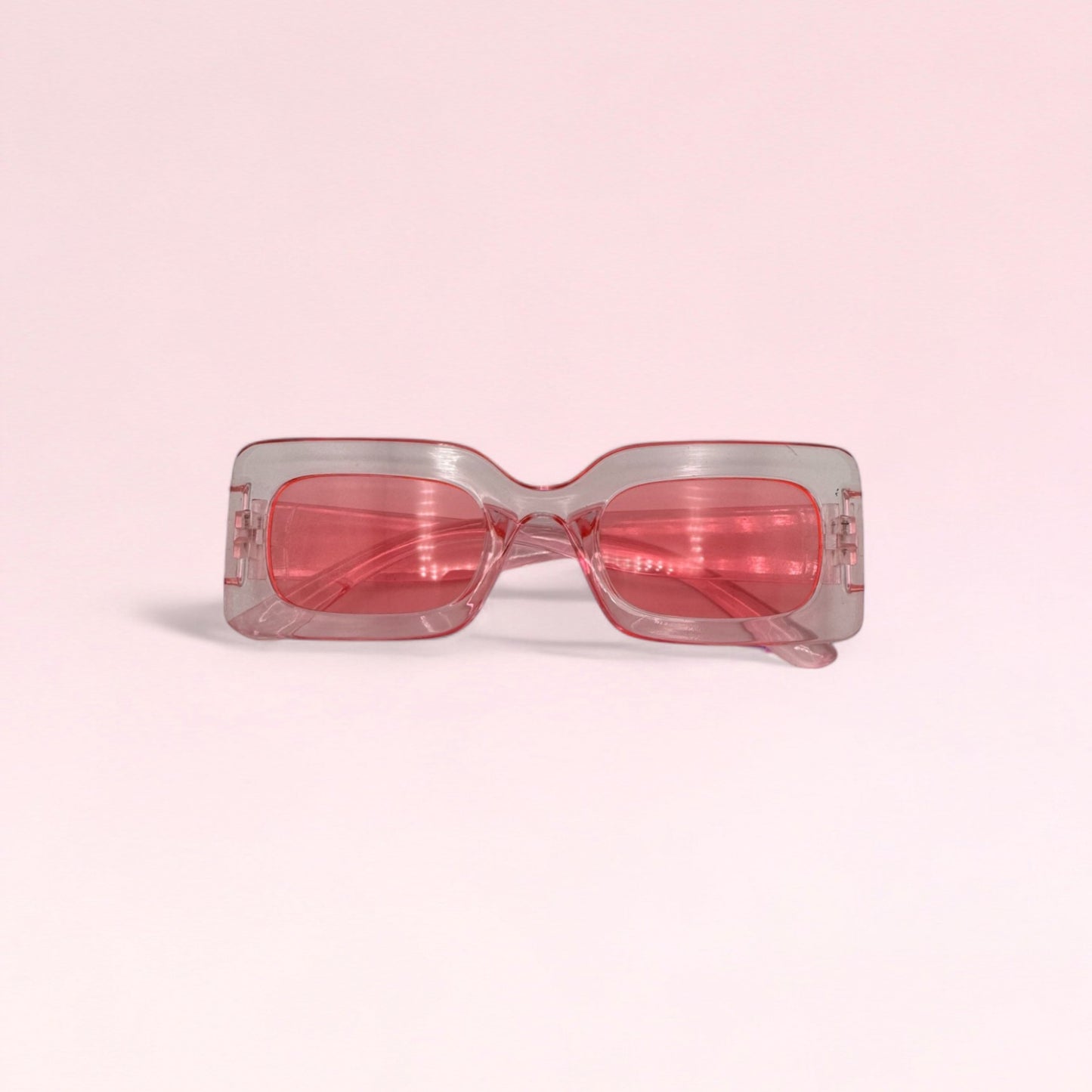 pink rectangle sunglasses