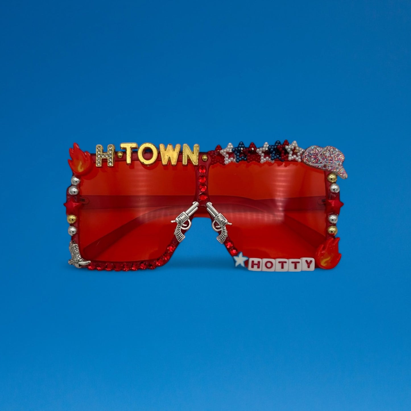 Red XL Square Sunglasses