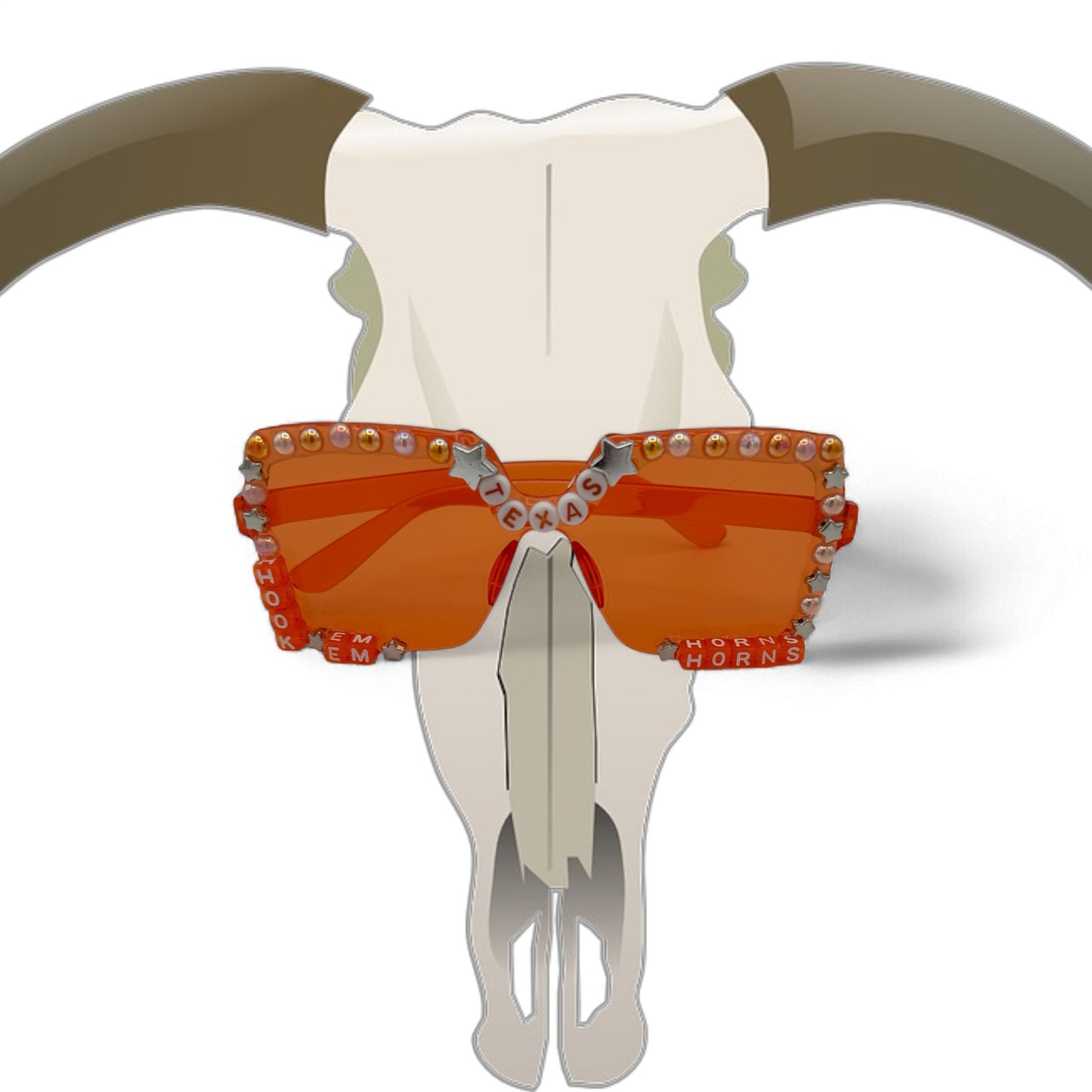 Orange Square U Texas Hook 'Em Sunglasses