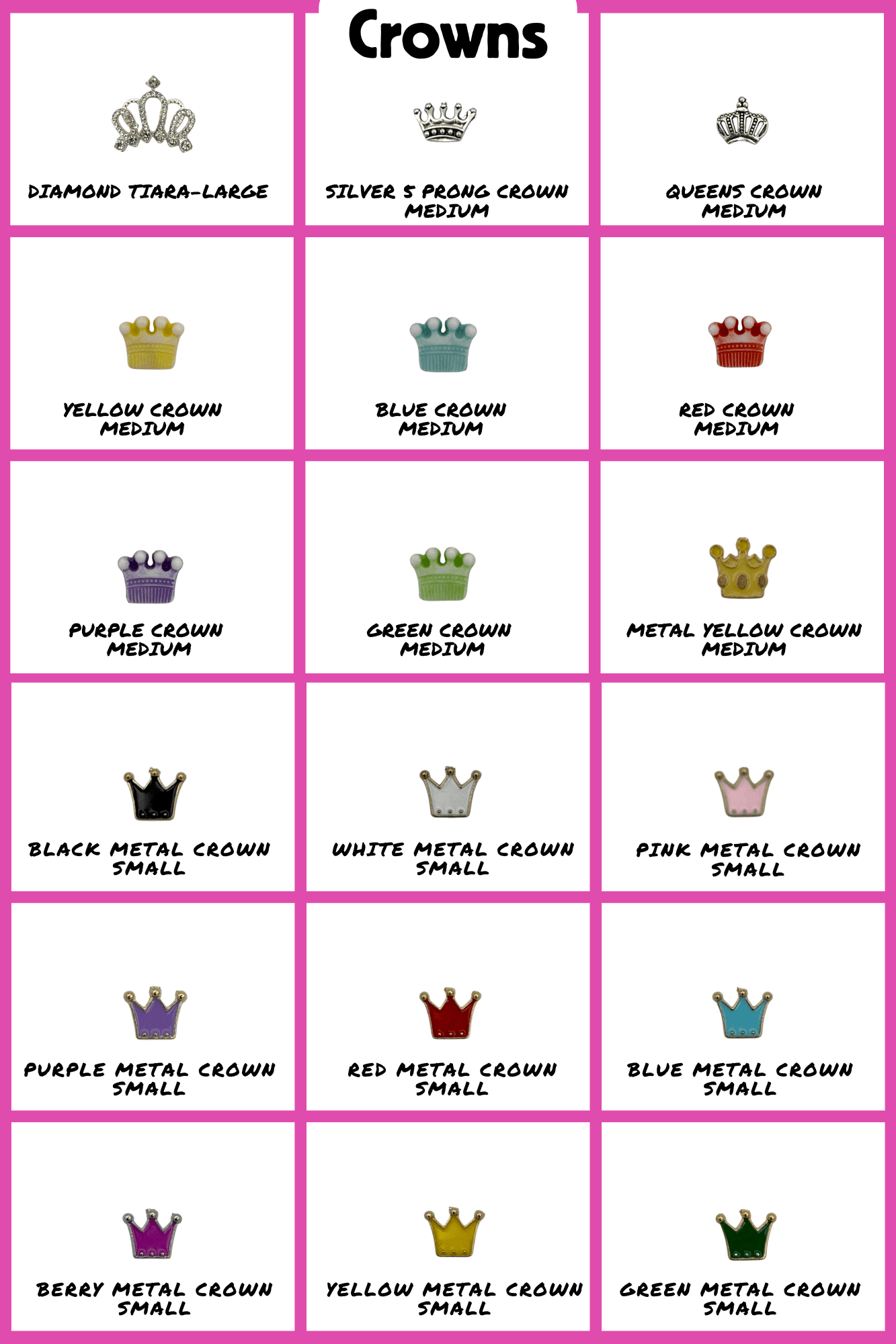 different types of crowns