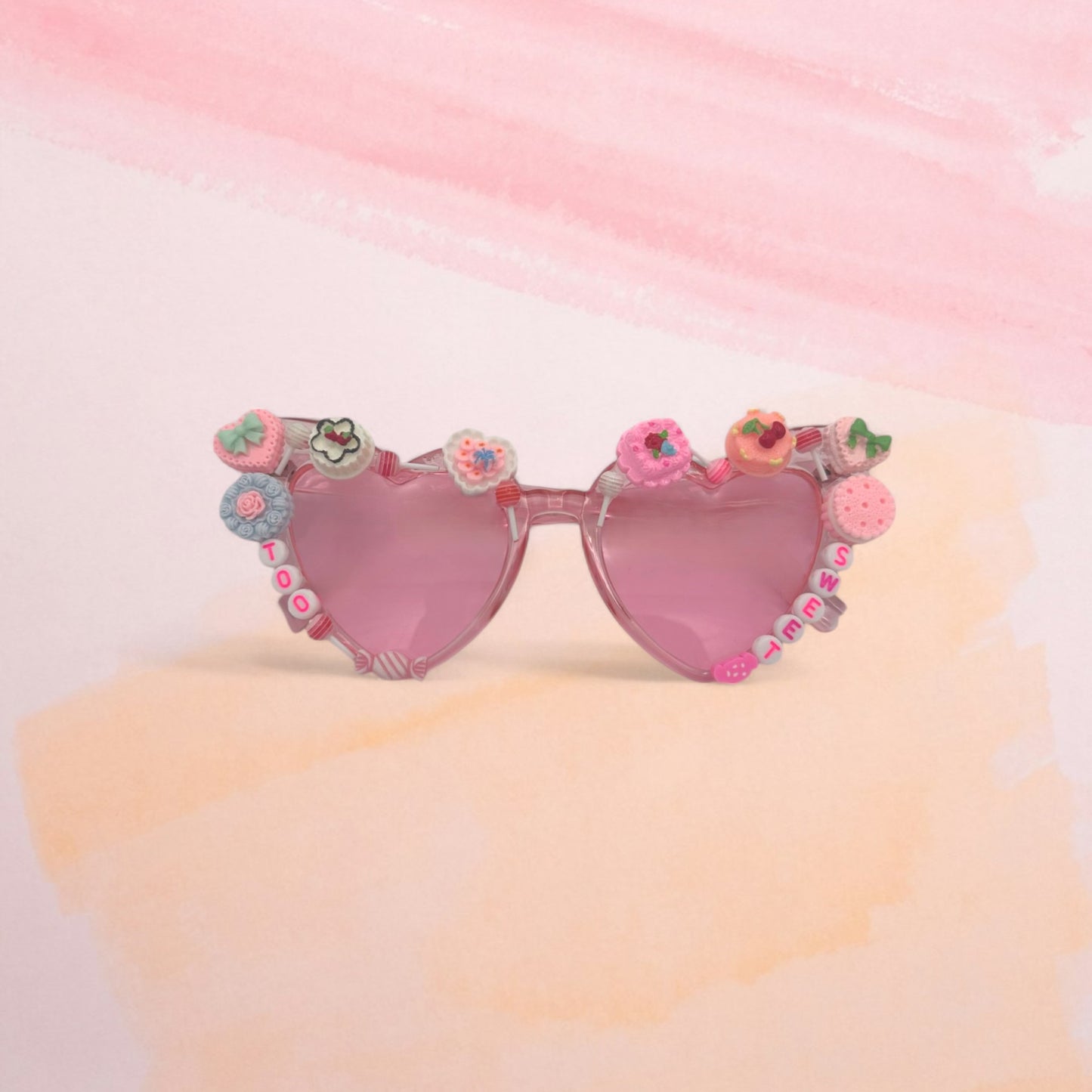 Custom made heart sunglasses for valentines day