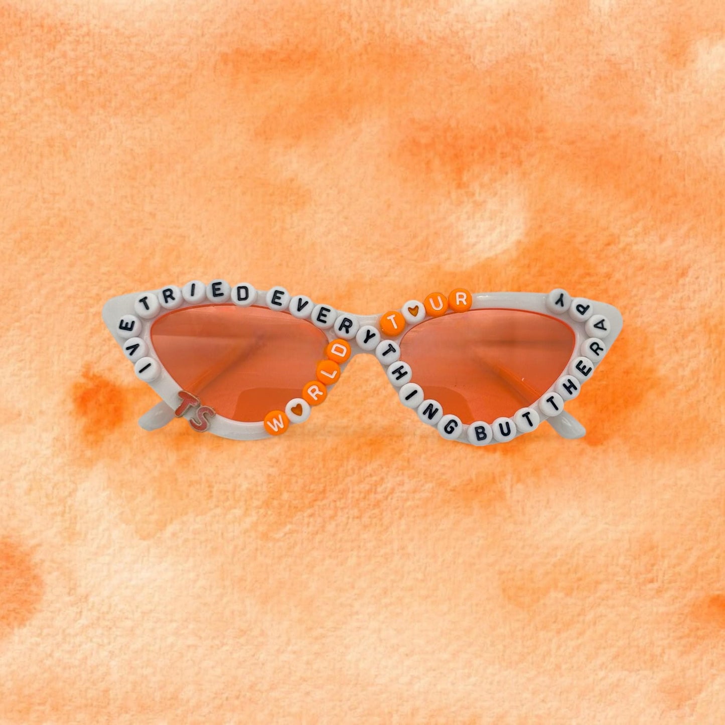Teddy Swims Inspired I've Tried Everything But Therapy White Cat Eye Sunglasses, Fully Customized Teddy Swims Inspired Sunglasses,