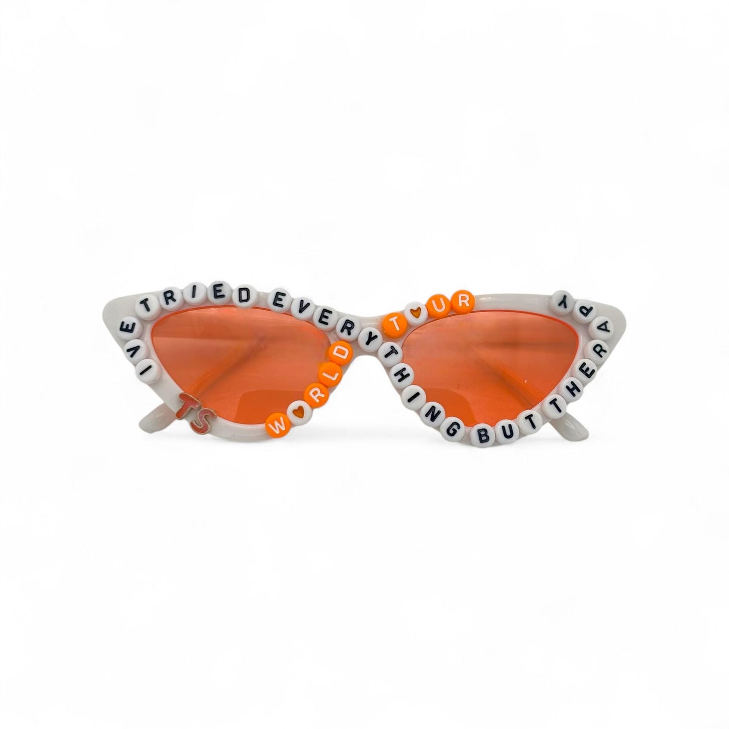 Teddy Swims Inspired I've Tried Everything But Therapy White Cat Eye Sunglasses, Fully Customized Teddy Swims Inspired Sunglasses,