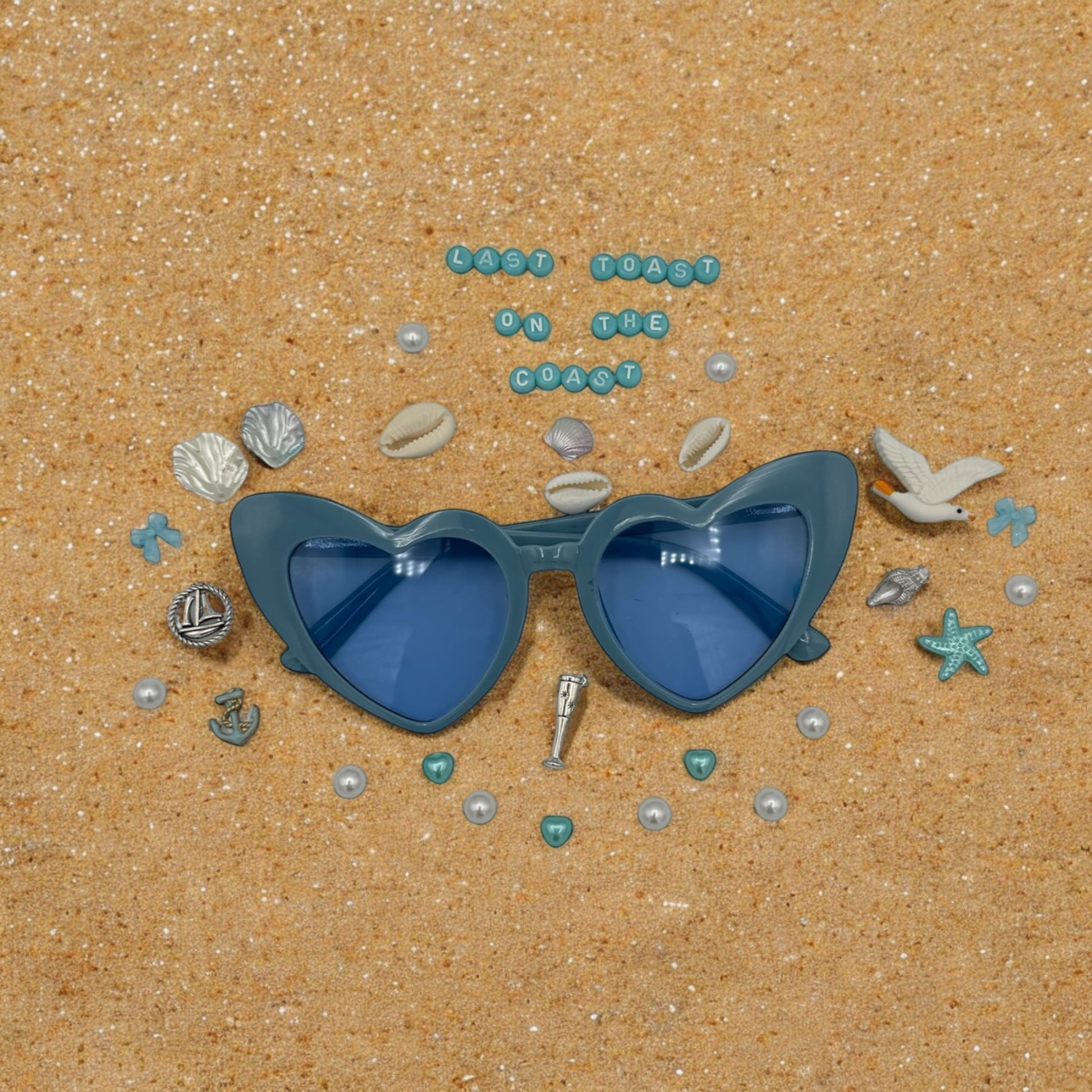 Kit shown with light blue heart sunglasses