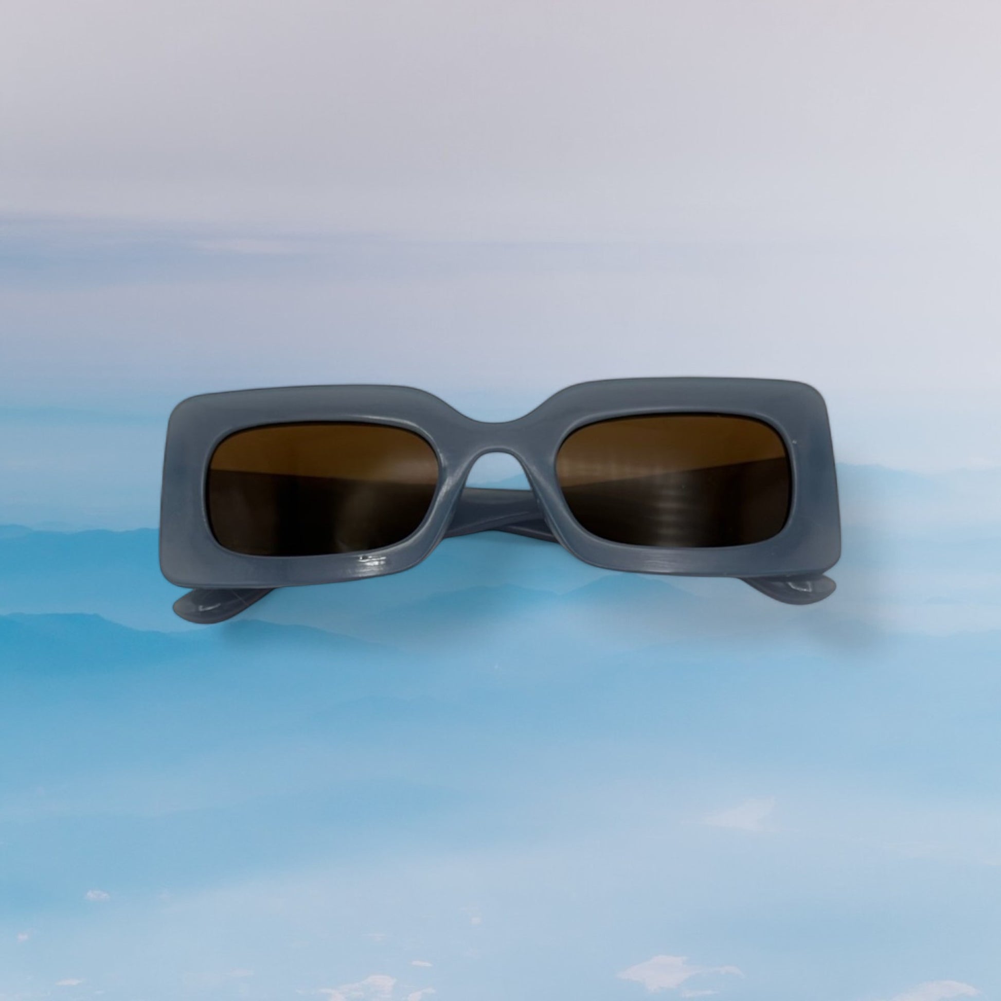 blue rectangle sunglasses