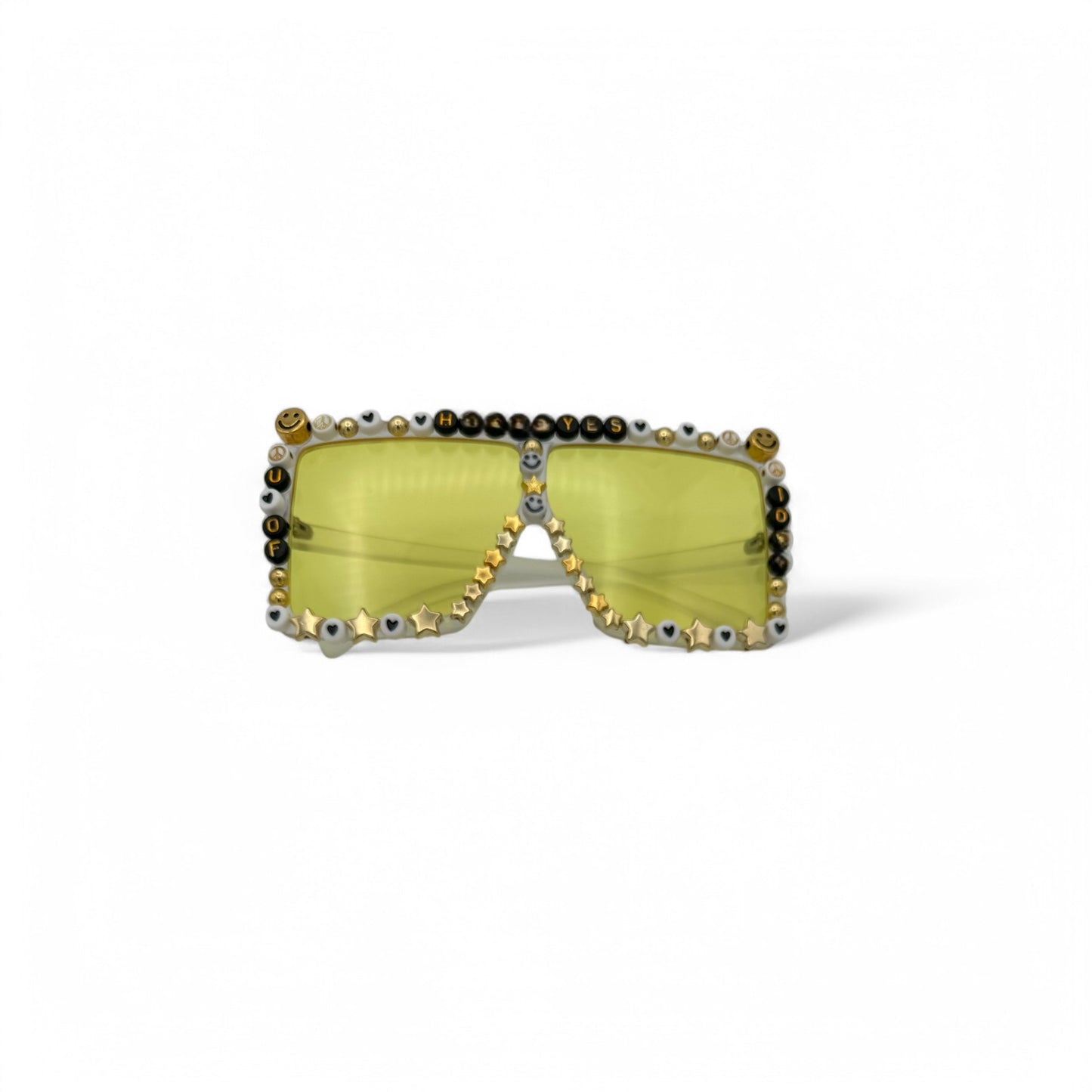 Yellow Square Iowa College Sunglasses