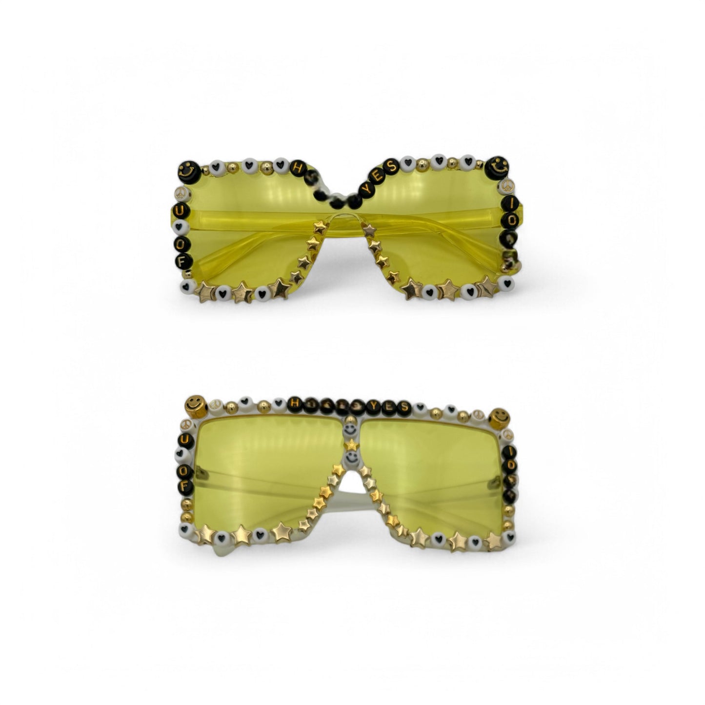 Yellow Square Iowa College Sunglasses