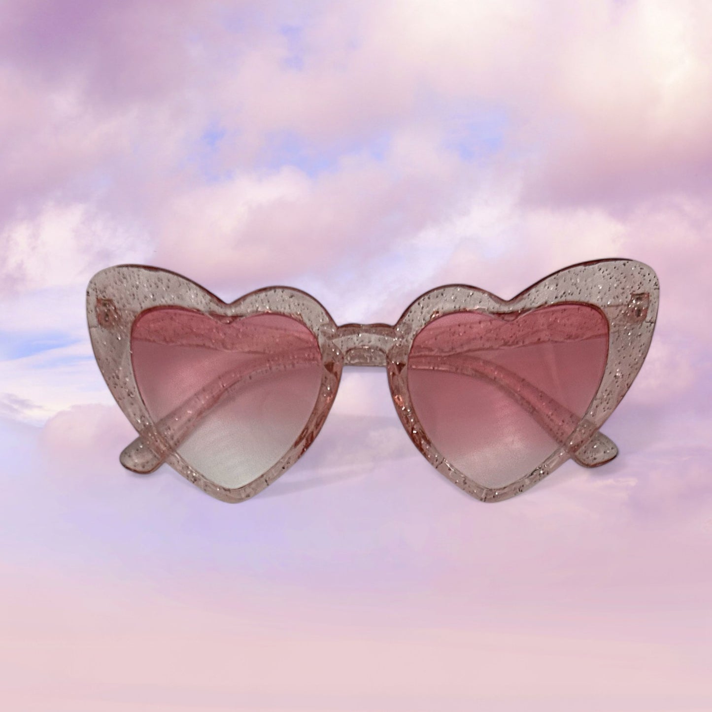 pink sparkly heart sunglasses