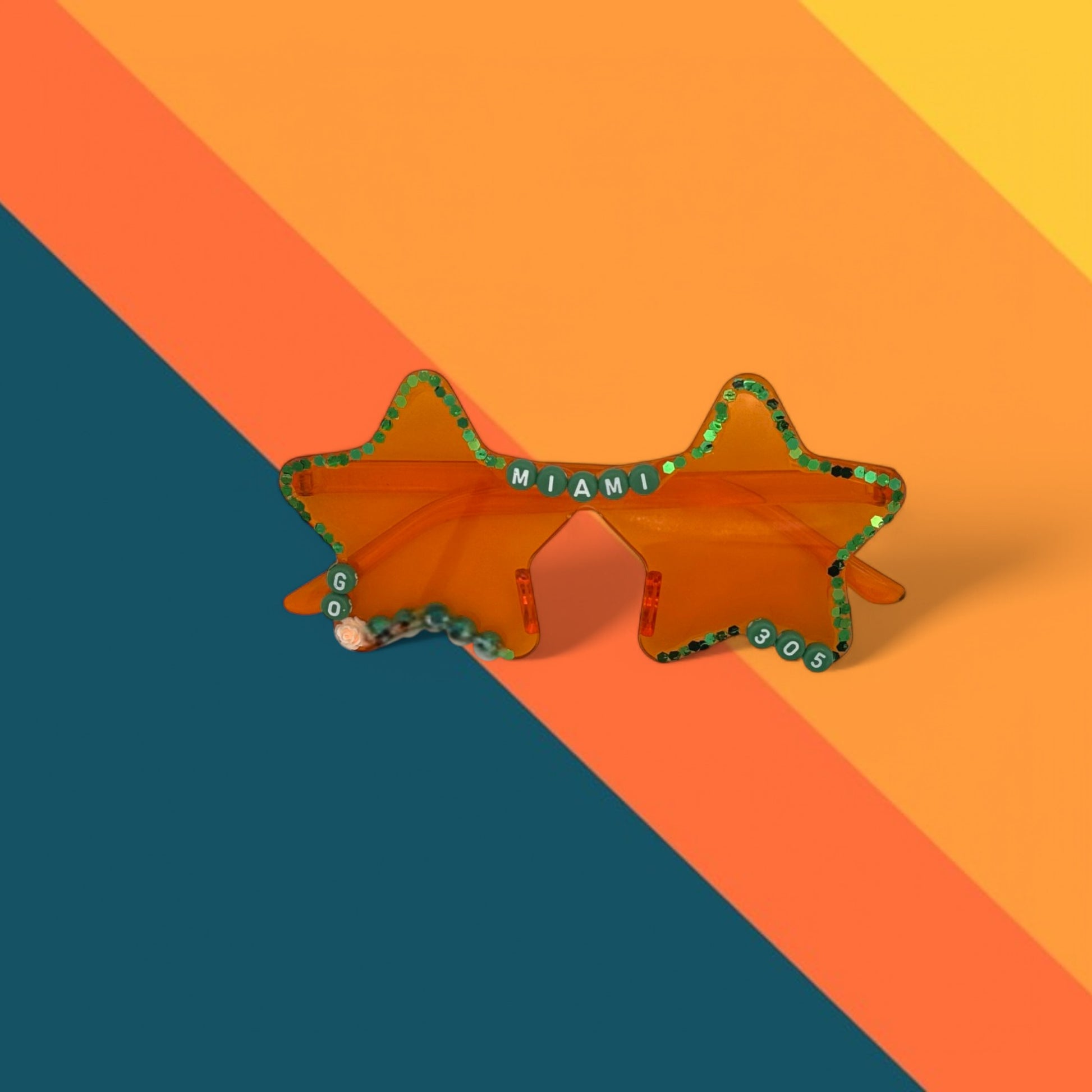 Orange Star U Miami Sunglasses
