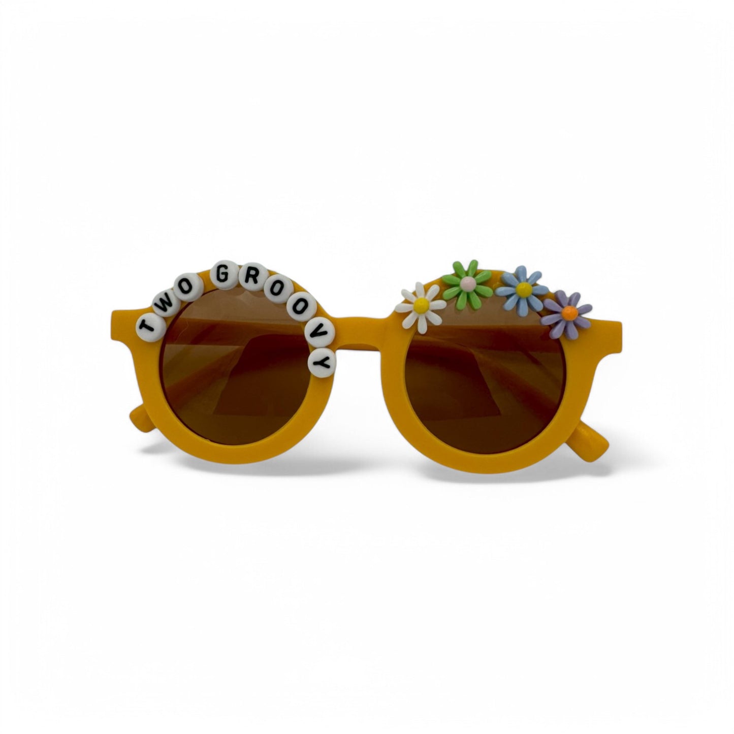 Round yellow 2 Groovy Sunglasses
