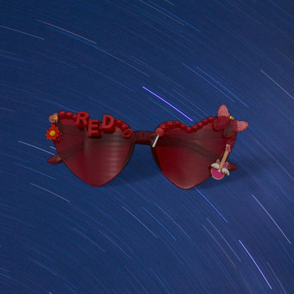 Red Heart Sunglasses with red charms