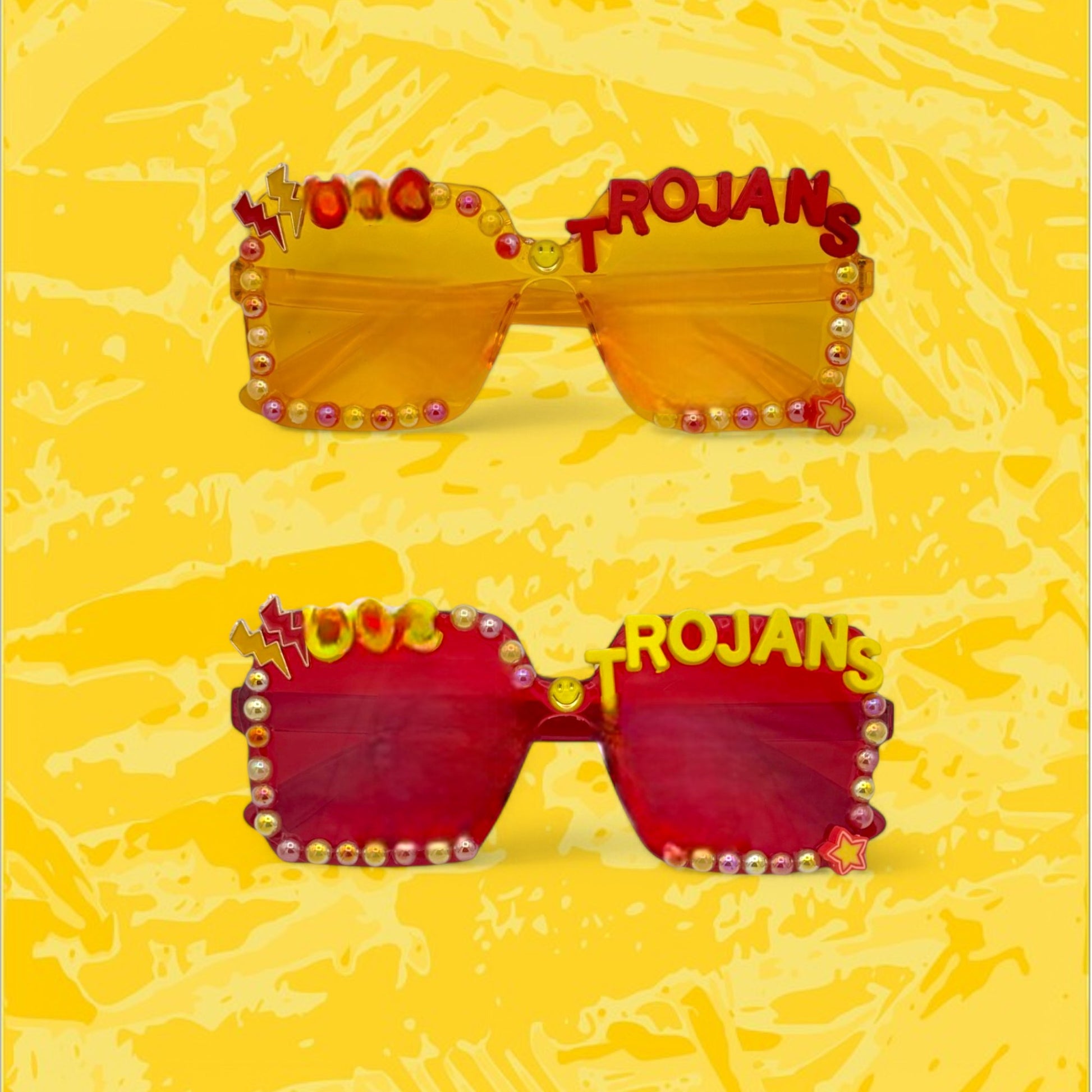 Red and Yellow Go Trojans USC Sunglasses