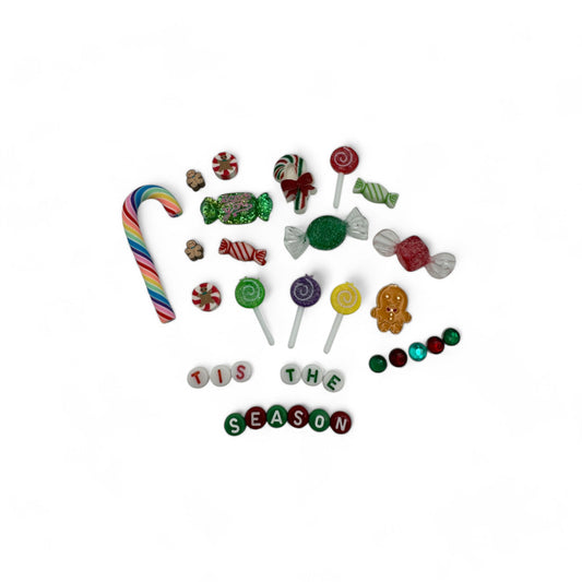 Kit with candy canes holiday candies & lollipops