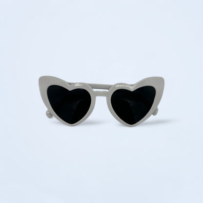 White heart sunglasses