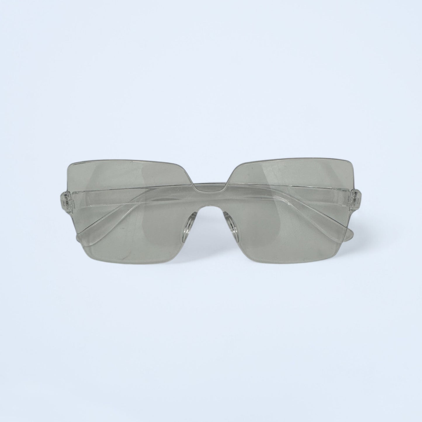 Clear square rimless frames