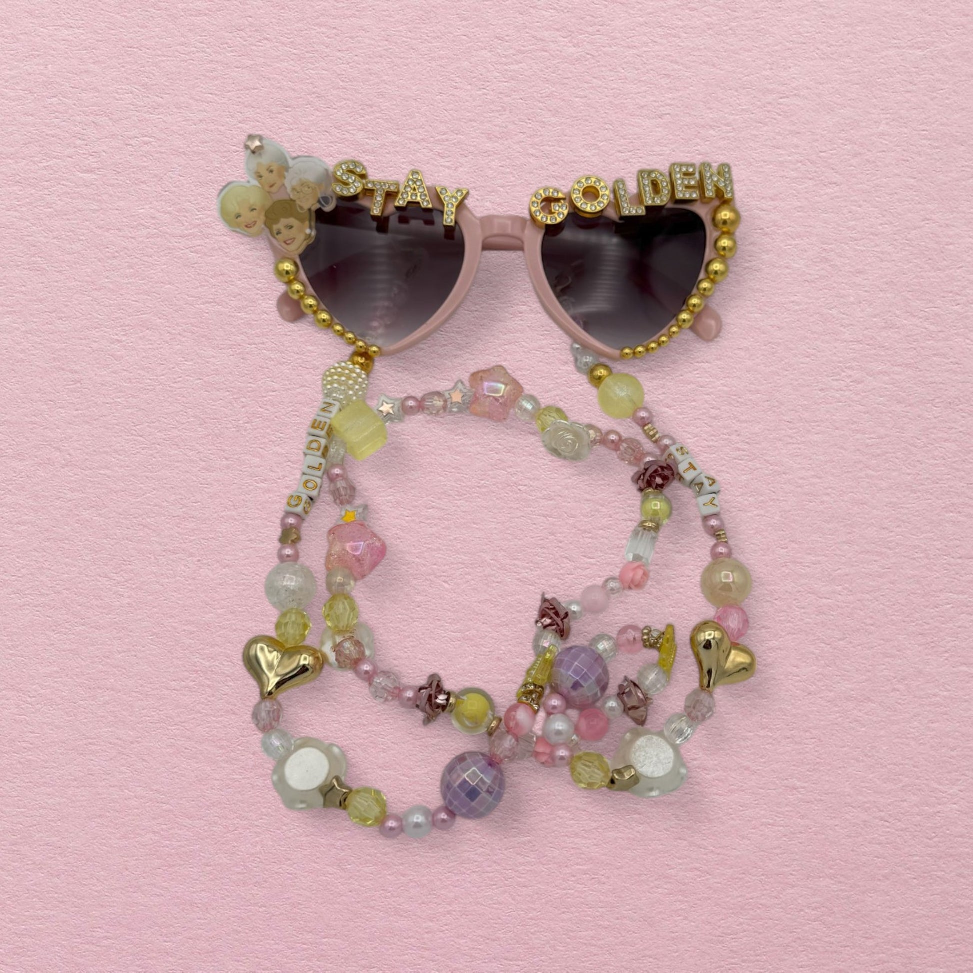 The Golden Girls blinged out glasses chain w Sunglasses