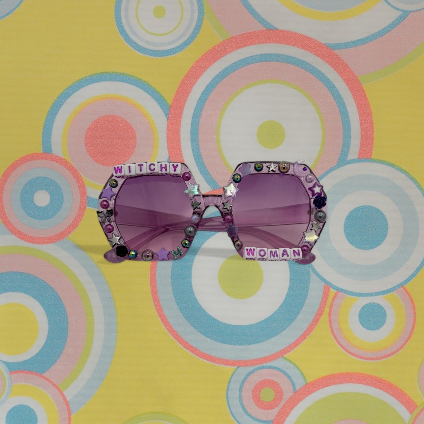 Purple Witchy Woman Custom Sunglasses