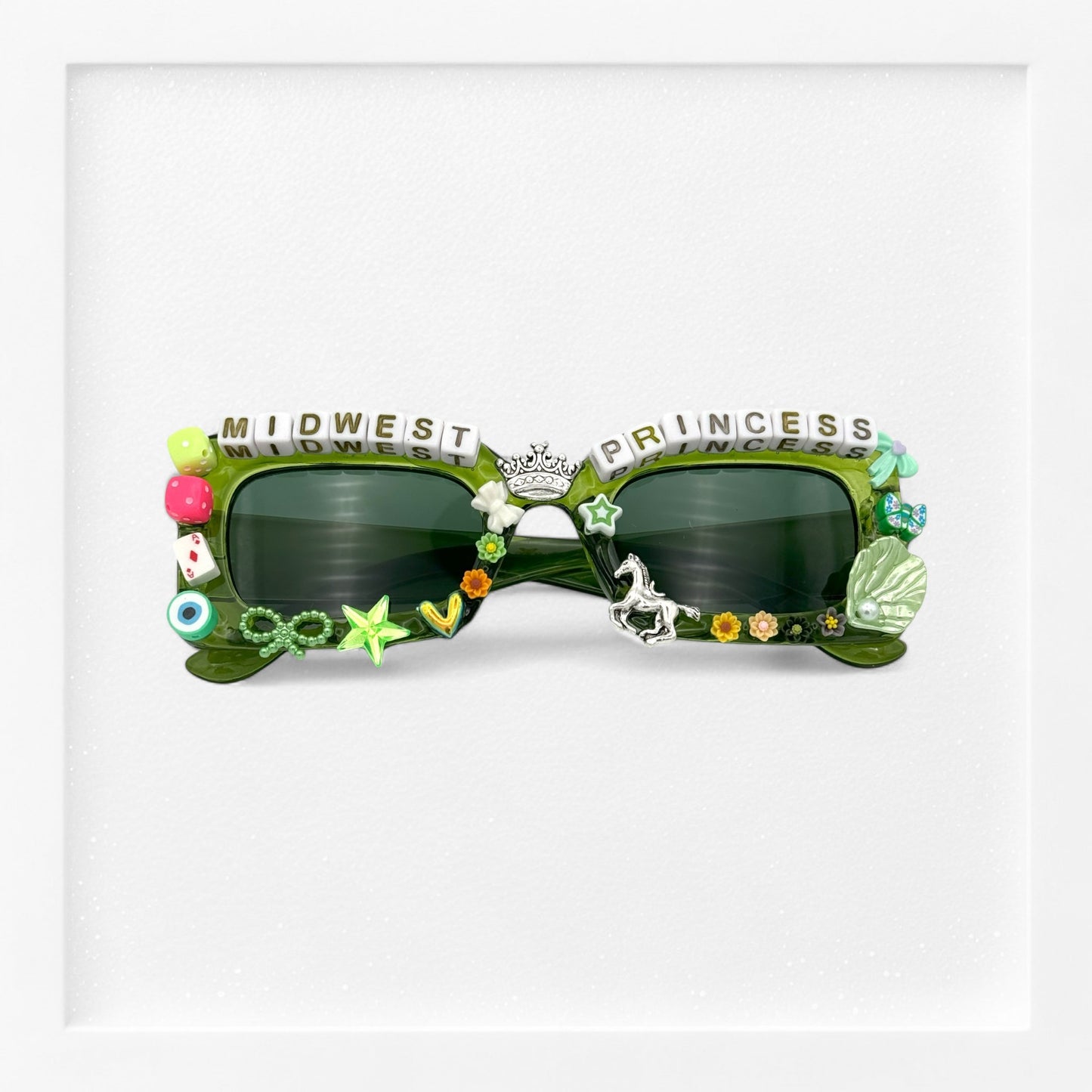 green rectangle midwest princess tour sunglasses