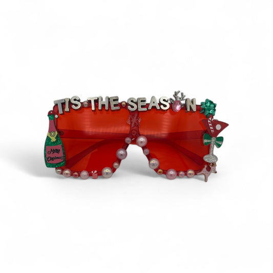 Funny White Elephant Holiday Gift Tis the Season Sunglasses