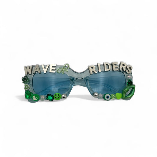 blue rectangle sunglasses Wave Riders Tulane