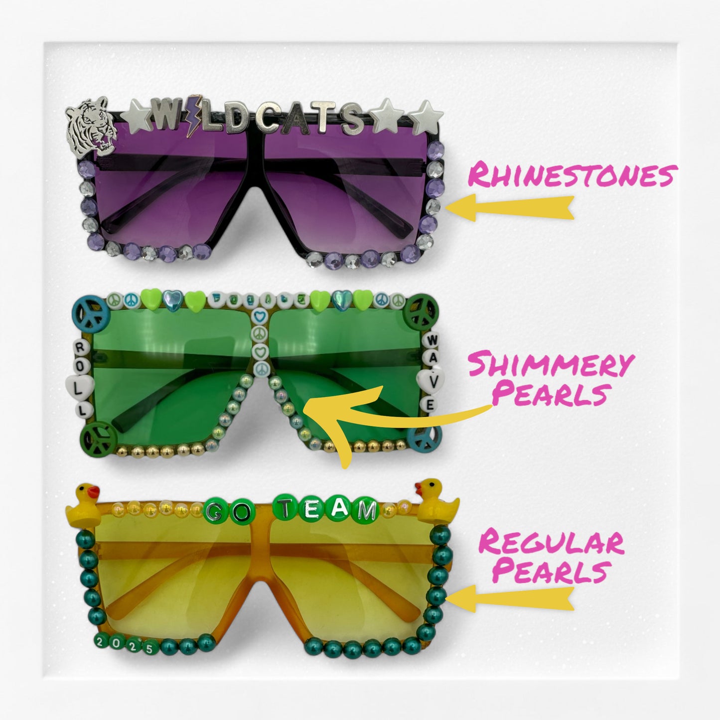 Sunglasses - College Themed Sunnies (XL Square)