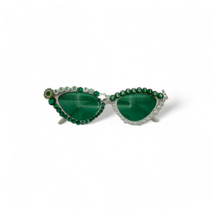 Green Cat eye aged to perfection birthday sunglasses 