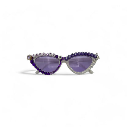 Purple Cat eye aged to perfection birthday sunglasses 