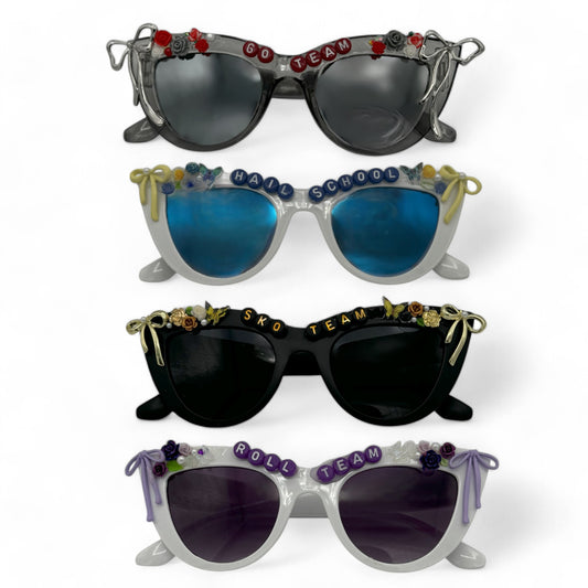 Custom Sunglasses with bows and flowers