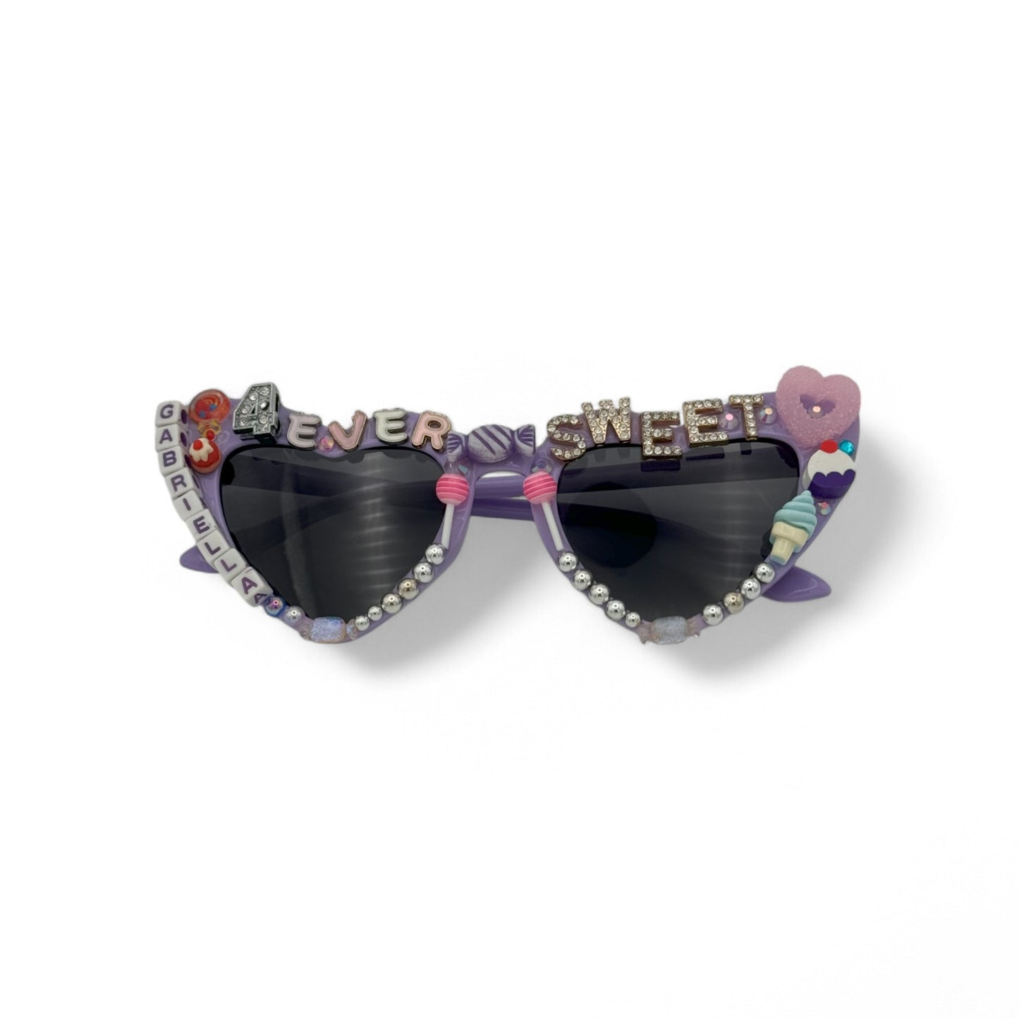 Girls heart sunglasses with candy says 4 ever sweet