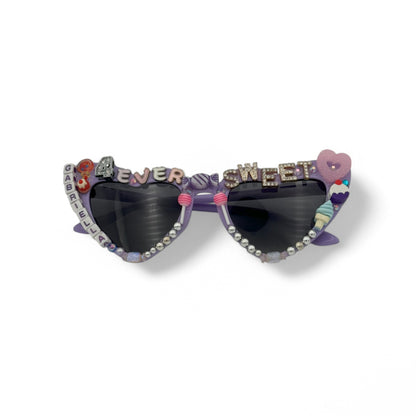 Girls heart sunglasses with candy says 4 ever sweet