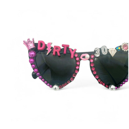 Dirty 30 Birthday Sunglasses, Personalized Birthday Sunglasses, Birthday Gift, I'm 30, Dirty Thirty, 30th Heart Glasses