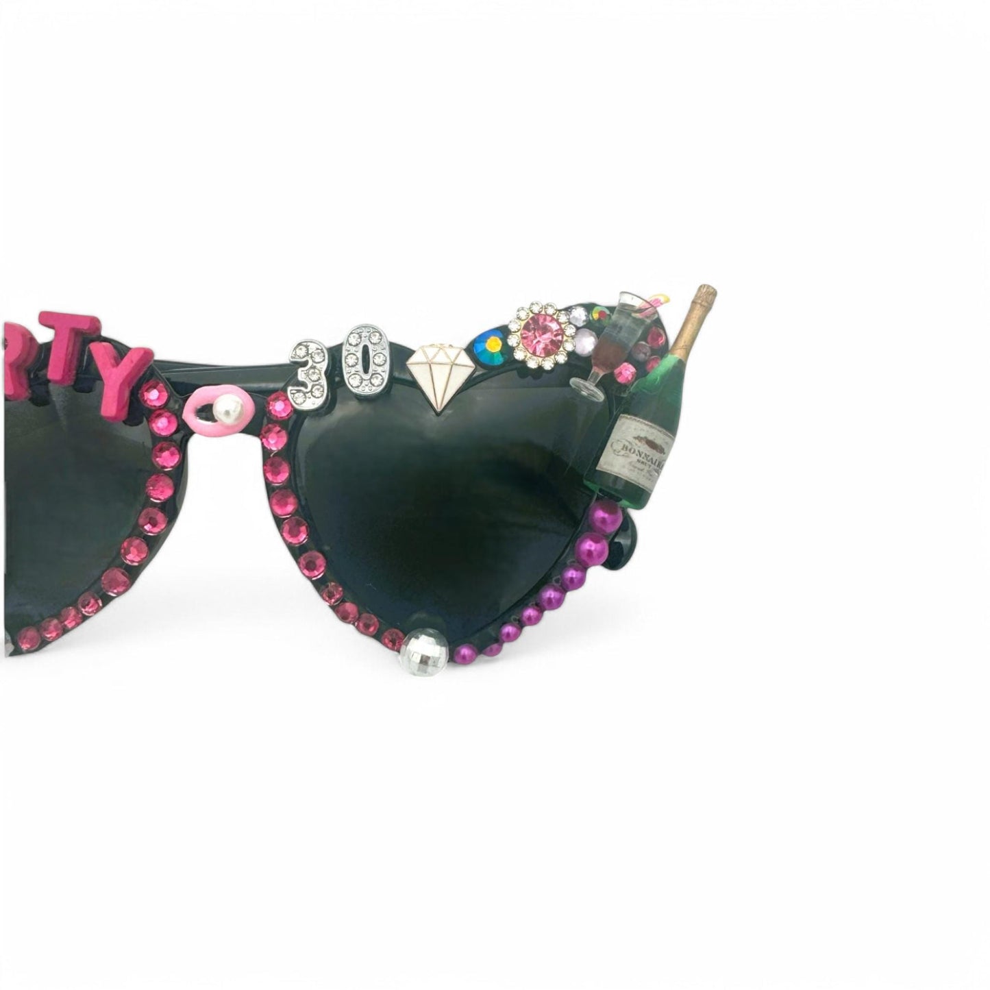 Dirty 30 Birthday Sunglasses, Personalized Birthday Sunglasses, Birthday Gift, I'm 30, Dirty Thirty, 30th Heart Glasses
