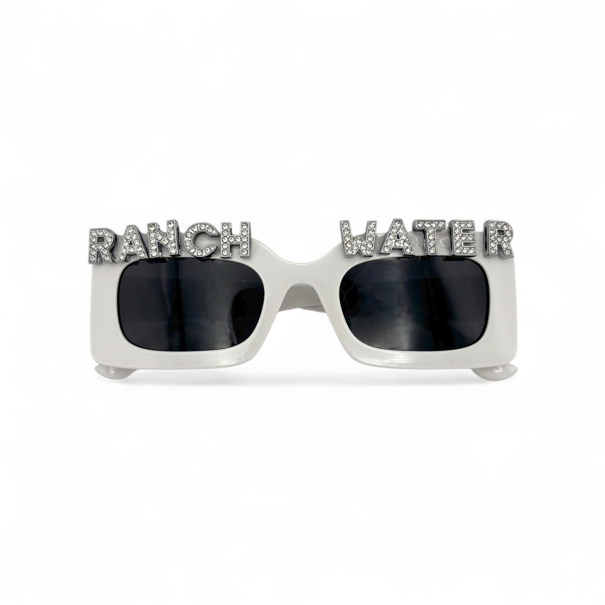 Sunglasses with 'Ranch Water' text on a white background