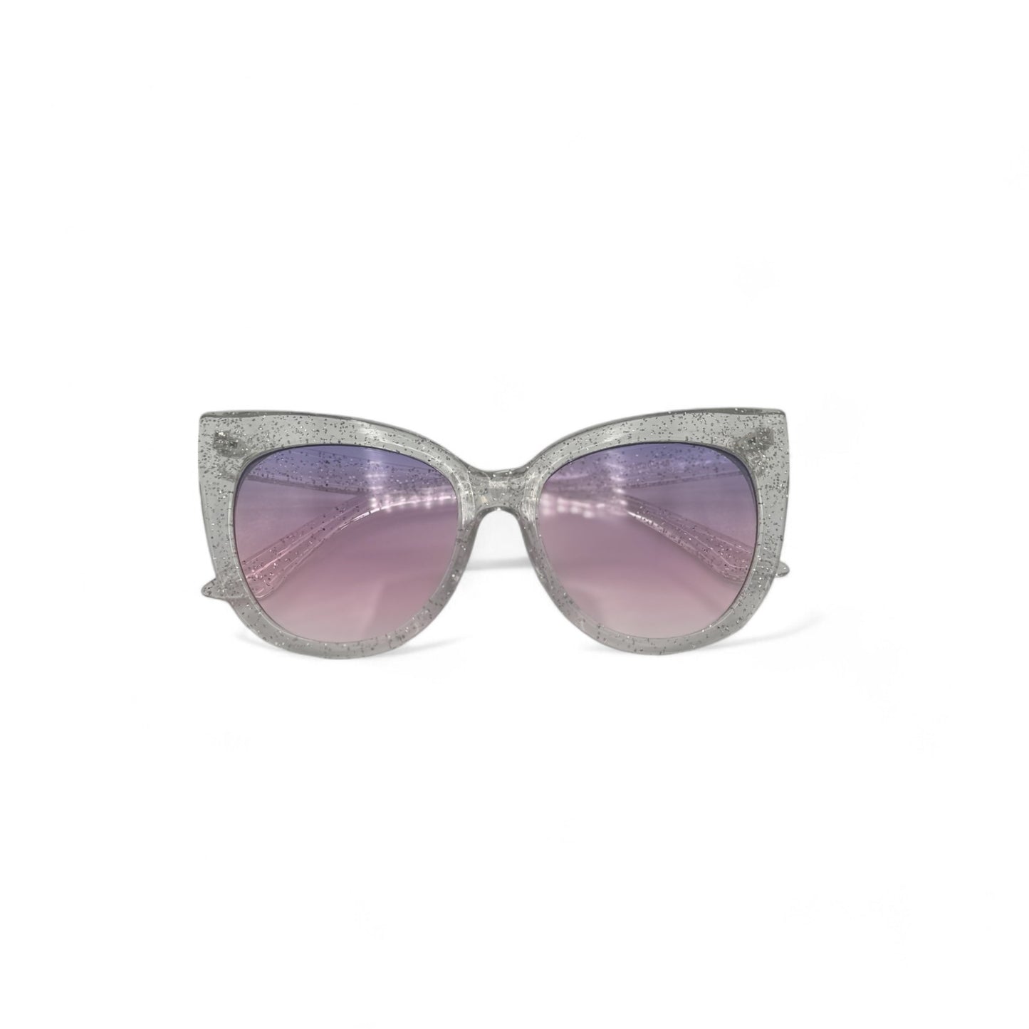 Silver sparkle cat eye sunglasses