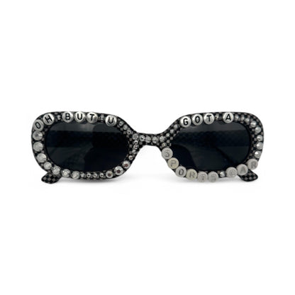 black rectangle tate mcrae sunglasses