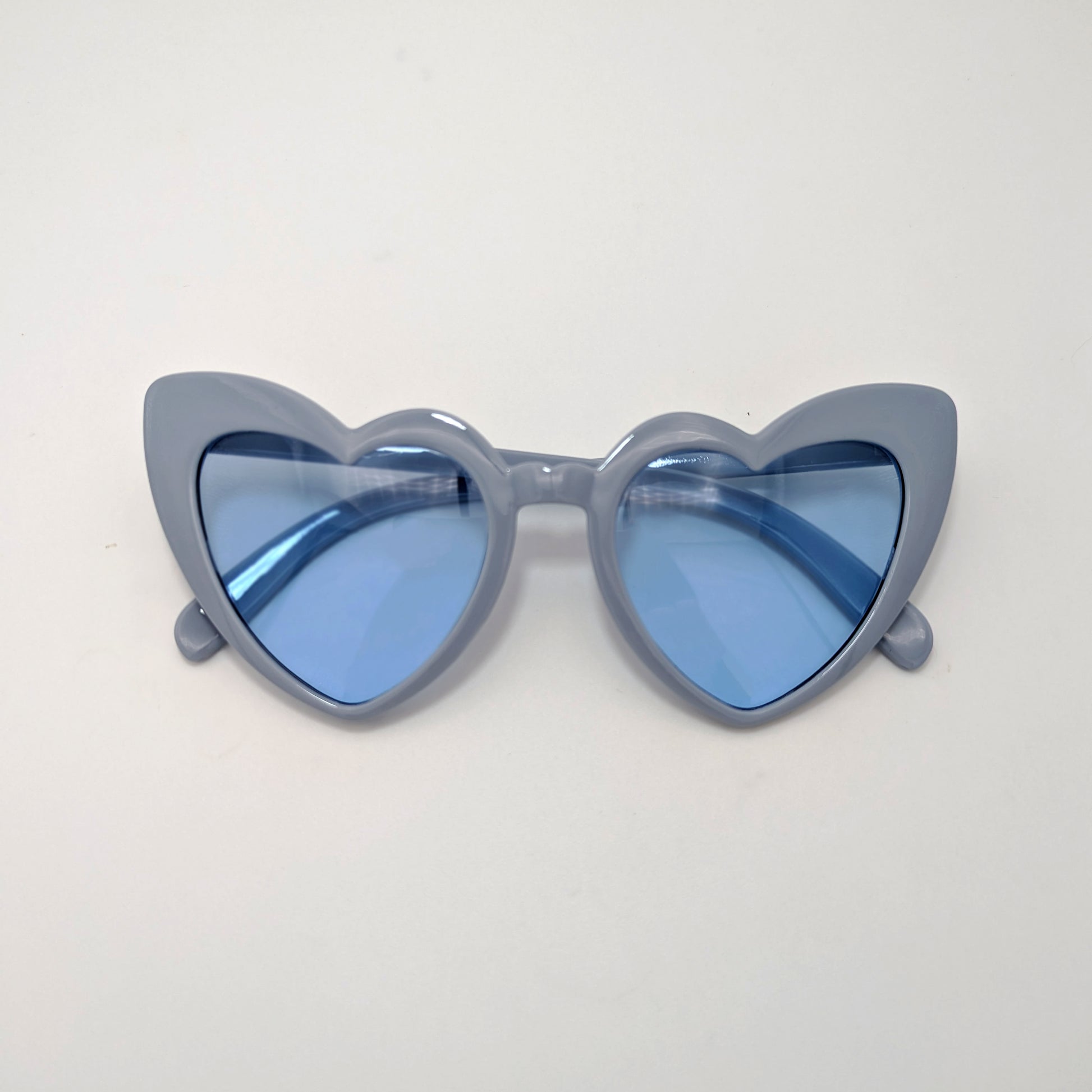 light blue retro heart sunglasses